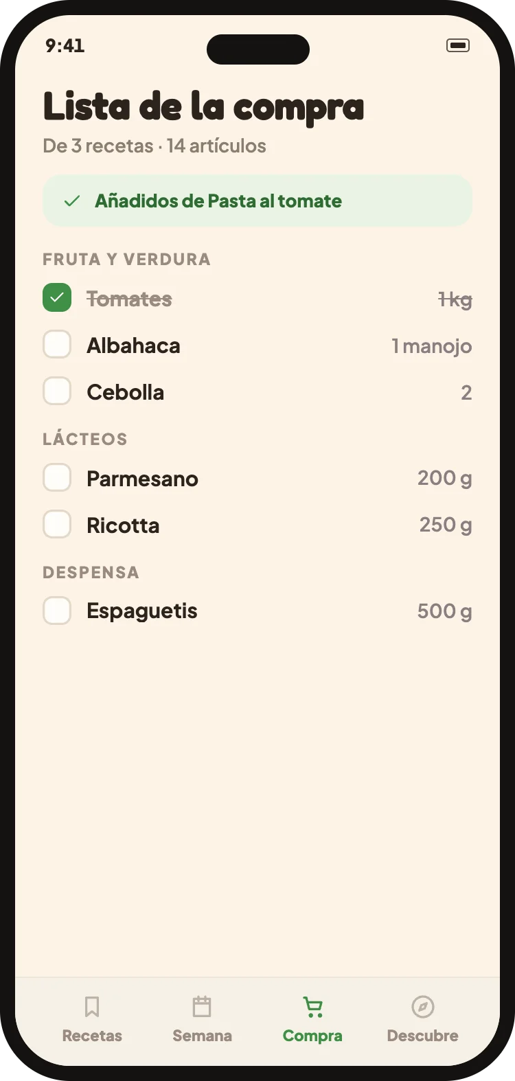 La lista de la compra unida